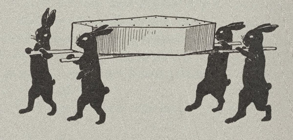 archaeologyart's tweet photo. Rabbit coffin-bearers. The adventures of Pinocchio. 1904. https://t.co/ESizTtjjhq