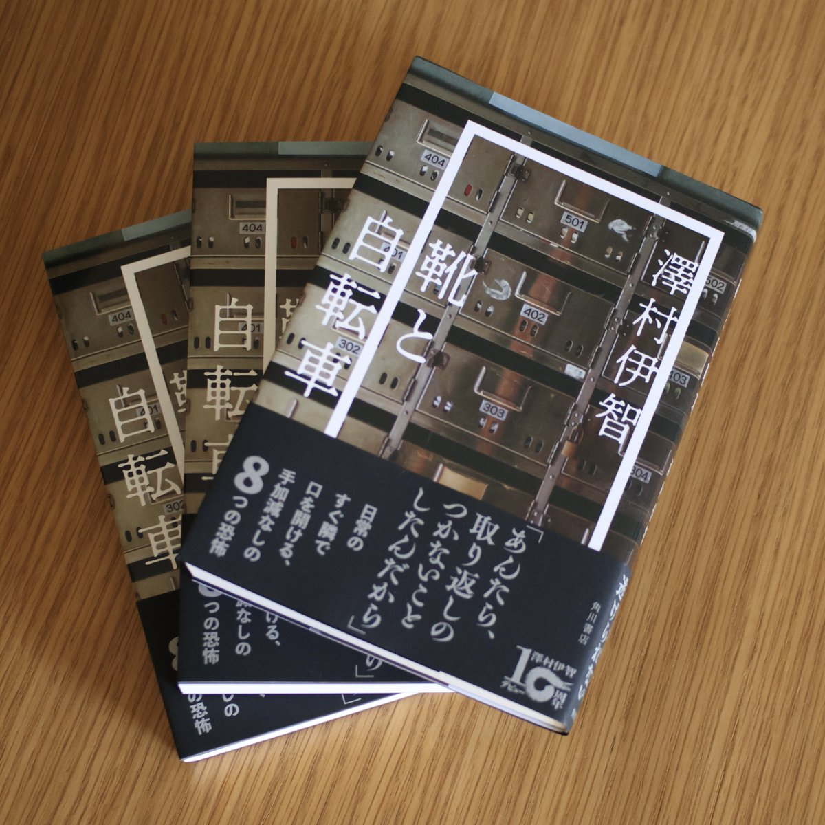 ichisawamura's tweet photo. 【新刊本日10/1発売】
 『靴と自転車』発売されました。短編集です。よろしくお願いします。  

※敬称略 
装画：寺林武洋 
装丁：名久井直子 
判型：四六判 
ISBN：9784048116817 https://t.co/x32Z5s1TDz