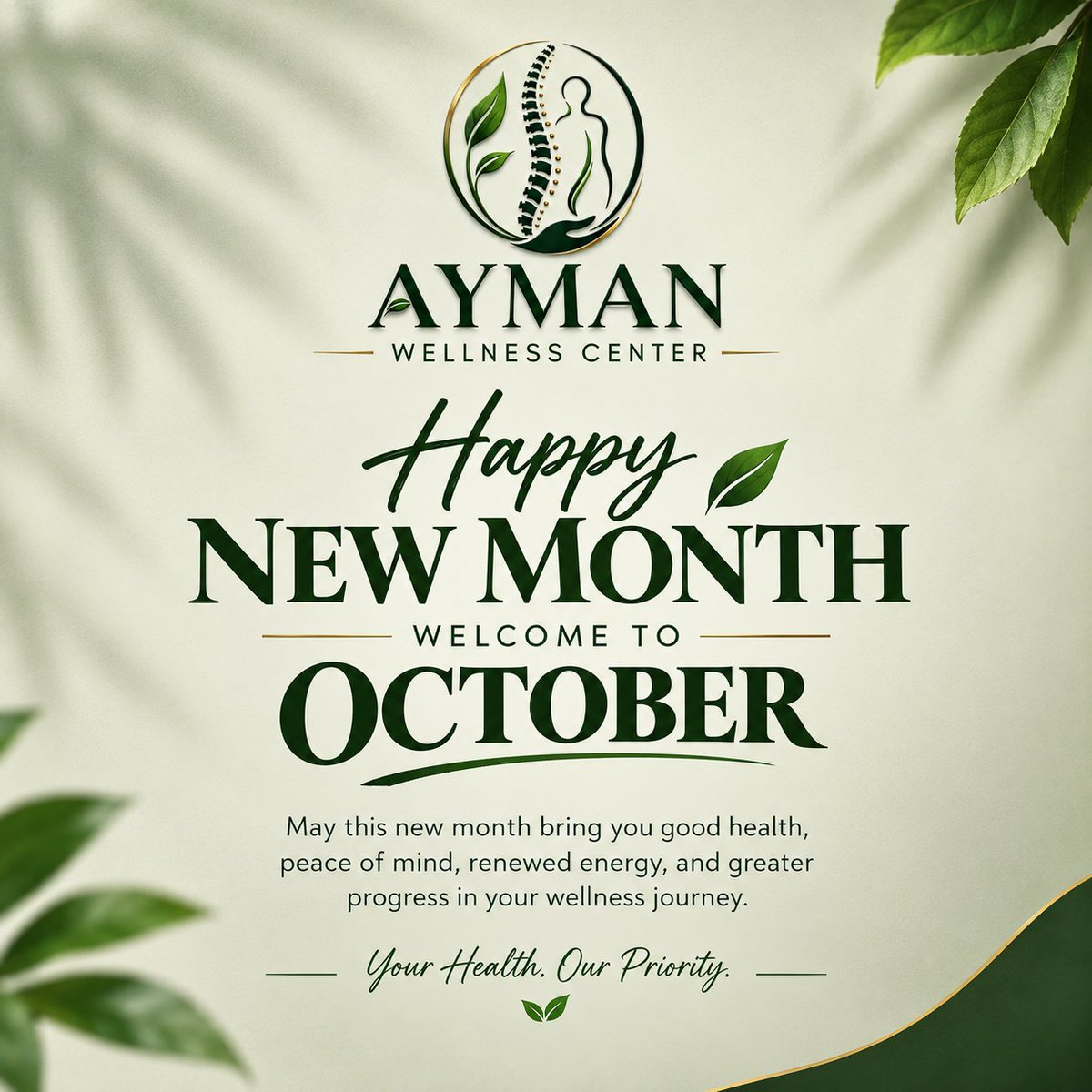 AymanWellness's tweet photo. Happy New Month! 
Welcome to October. May it bring you peace, good health, success, and countless reasons to be grateful. ❤️✨ https://t.co/RXnx9dZRfR
