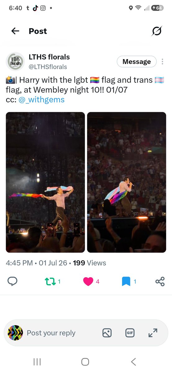 DWilson9098561's tweet photo. Are you listening yet? #PinkandBlueForever #ProudofH 
#LoveandRespectHarry #TPWK https://t.co/ujMkQQKT88