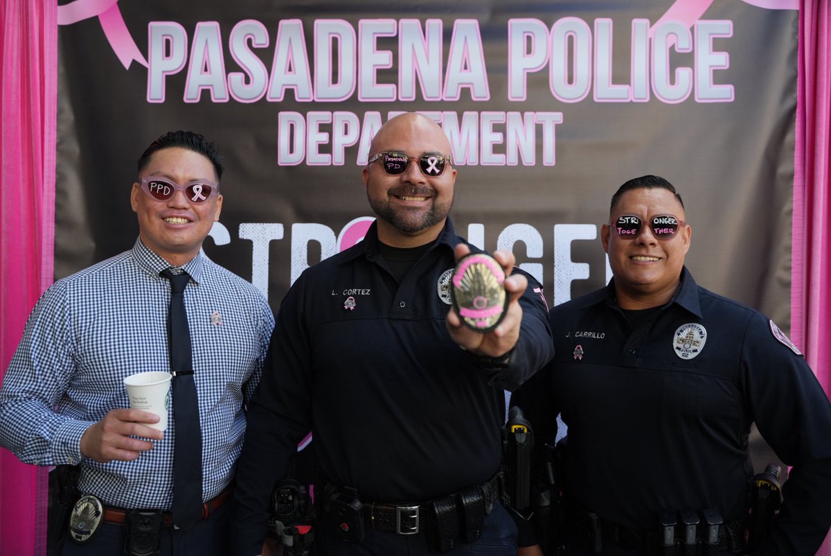 PasadenaPD's tweet photo. Pasadena Police Launch Breast Cancer Awareness Campaign With Pink Patch Project The Pasadena Police Department will launch its annual Pink Patch Project at 10:00 am Wednesday, October 7, 2026, at Rusnak Auto Group’s INEOS dealership, 337 W. Colorado Blvd. in Old Pasadena. Pasadena Police Launch Breast Cancer Awareness Campaign With Pink Patch Project ‹ https://t.co/0jKKTgM7qo
