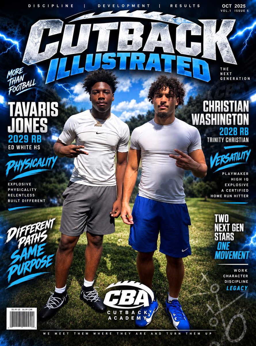 Goza904's tweet photo. CUTBACK ACADEMY: BUILT FOR THE BIG PLAY

Explosive plays have become a calling card for Cutback Academy.

Whether it’s breaking a run through traffic, making a defender miss in space, or turning one crease into six points, the objective remains the same: develop running backs who can change a game with the ball in their hands.

But the work goes beyond highlights. Cutback Academy emphasizes discipline, physicality, versatility and relentless development and building backs who understand that explosive plays are created long before game day.

Different athletes. Different styles. Same standard.

Explosive plays are what we do. The Cutback Way. 🏠⚡️@vedojones_  @Cjwashington_1
