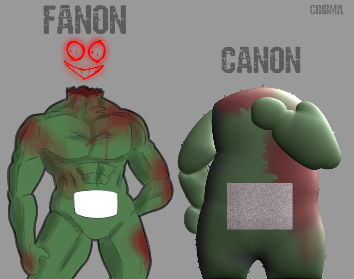 Cribmaa's tweet photo. Fanon vs Canon looool #slendytubbies #slendytubbies3 https://t.co/uzwd6vrZxM