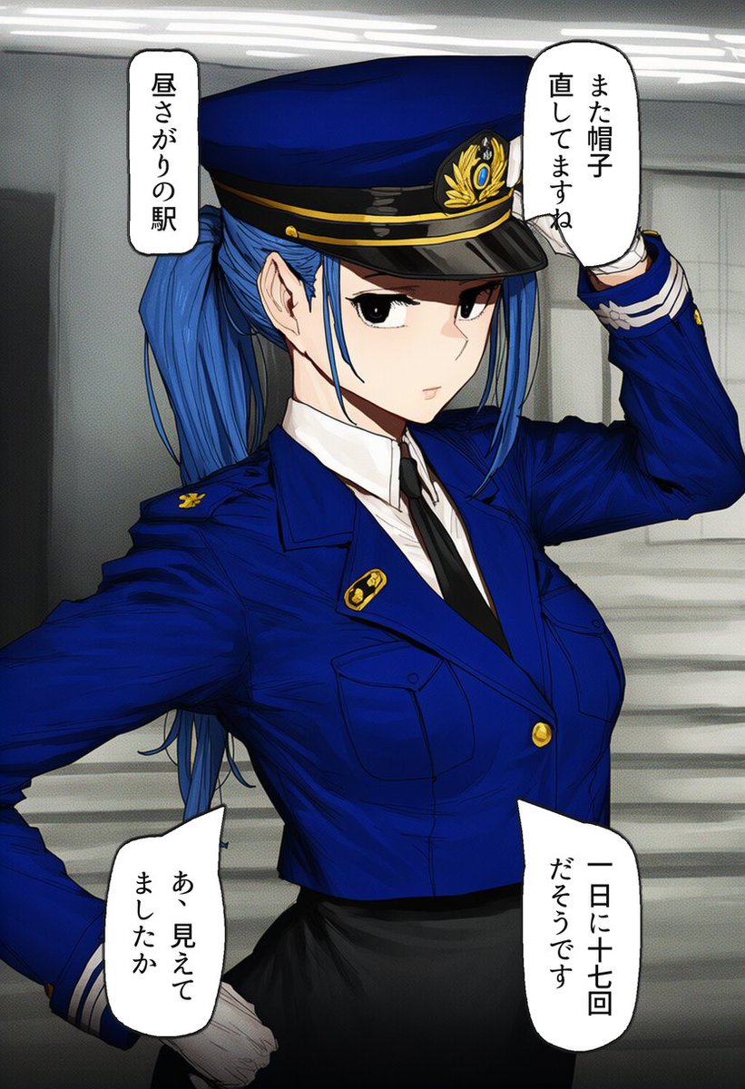 amara2004's tweet photo. 制帽を直す回数の話（1/2） https://t.co/KNHyZ2u7cS