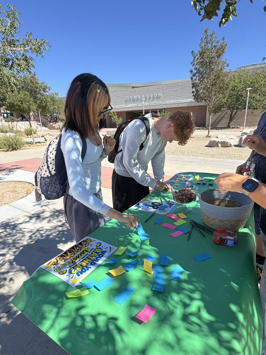 boulder_hs's tweet photo. π€ Would You Rather? Lunch was a little more interactive today as students made their choices, shared their thinking, and saw that different perspectives make things more interesting! π¦
#BCHS41 #EaglePride #KnownValuedConnected #nvweekofrespect https://t.co/0pIFYSHbMn