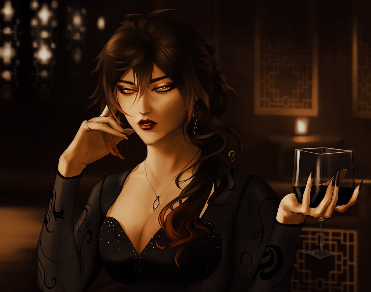 ngoctrongly's tweet photo. 🔶♀️🍷
#zhongli #zhonglijiejie https://t.co/W36roLcJxL