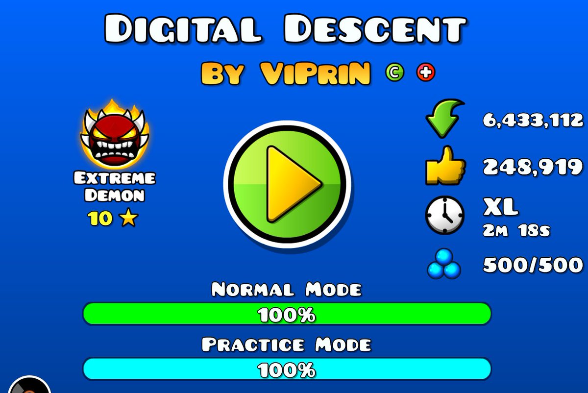YT_ky3em's tweet photo. I beat digital descent - 30,670 attempts https://t.co/DgEaE0ksxn