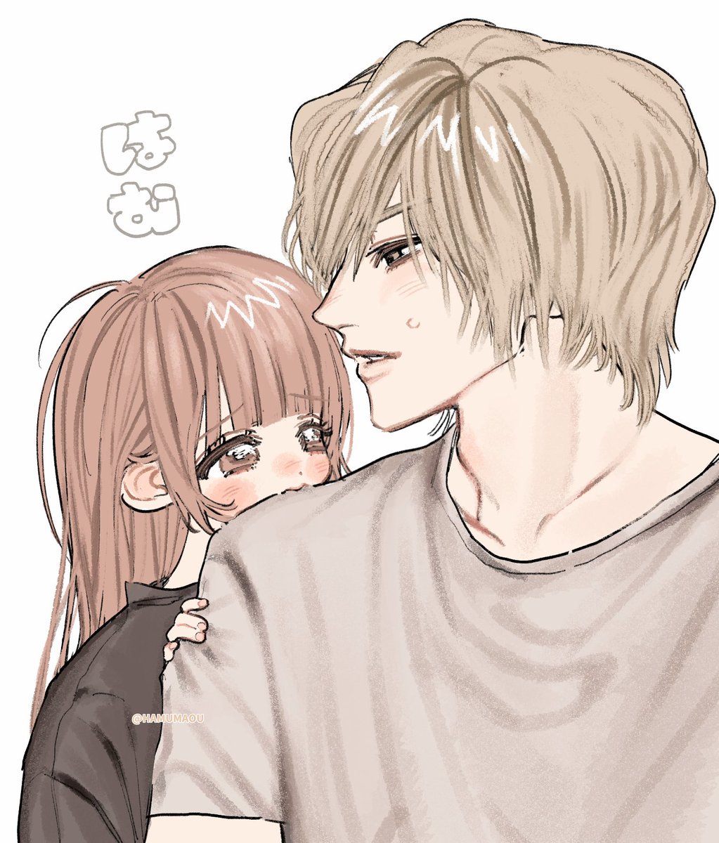 HAMUMAOU's tweet photo. もちもちふわふわした雰囲気の小さな女の子と大きなメロい男の子のOCを描くのが好きです🌷

#絵描きさんと繋がりたい
#絵柄が好みって人にフォローされたい
#秋の創作クラスタフォロー祭り https://t.co/BoFQbZQ7Ix