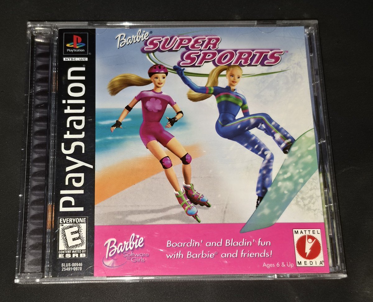 eastretrogamer's tweet photo. Barbie: Super Sports for the Sony PlayStation 1. 🪆 Part of the pickup the other day from Tim Bell.

#retro #retrogame #retrogames #retrogamer #retrogamers #retrogaming #retrogaminglife #game #games #gamer #gamers #gaming #gaminglife #videogame #videogames #videogamer #videogamers #videogaminglife #sony #PlayStation #PlayStation1 #PlayStation2 #PlayStation3 #PlayStation4 #playstation5 #ps #ps2 #ps3 #ps4 #ps5