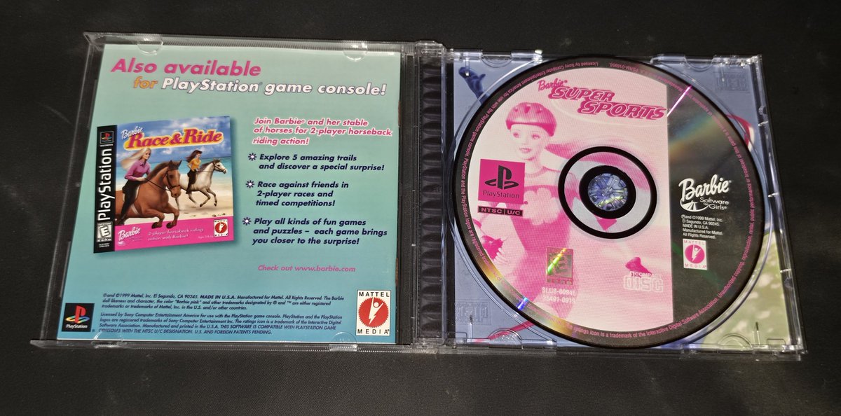 eastretrogamer's tweet photo. Barbie: Super Sports for the Sony PlayStation 1. 🪆 Part of the pickup the other day from Tim Bell.

#retro #retrogame #retrogames #retrogamer #retrogamers #retrogaming #retrogaminglife #game #games #gamer #gamers #gaming #gaminglife #videogame #videogames #videogamer #videogamers #videogaminglife #sony #PlayStation #PlayStation1 #PlayStation2 #PlayStation3 #PlayStation4 #playstation5 #ps #ps2 #ps3 #ps4 #ps5
