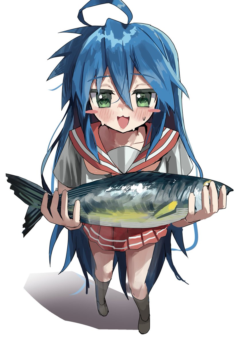Kagana_Helsuki's tweet photo. Konata offers you a fish https://t.co/yFPvqXj3wK