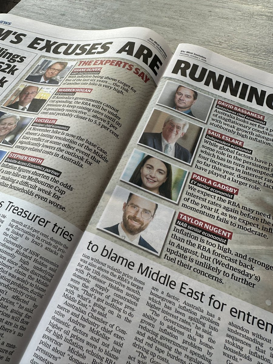 GJ4592206129943's tweet photo. The experts?🤣🤣🤣 @westaustralian
How many of these so-called “experts” warned the #RBA not to drop rates in 2025 like I did in 2024.
They have NO idea.
#AMP #EQEconomics #Deloitte #Betashares #EY #NAB #CBA #oerthnews @abcnews https://t.co/19DOnMfx68