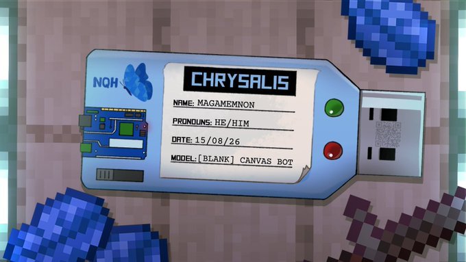 n04bdy's tweet photo. // not quite human spoilers 

OH MY GOD I KNEWW IT FROM SESSION 4 (particularly after his convo w sidefall). The sword from nqh!mag's promo was used by him on his partner, and the lapis ("blue synthetic blood") was hers, not his. Also, im devastated, ha. https://t.co/7XcbpdG6qJ