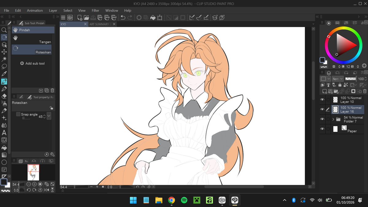 A1Tofu's tweet photo. Kyoko WIP https://t.co/es5FQgBknX