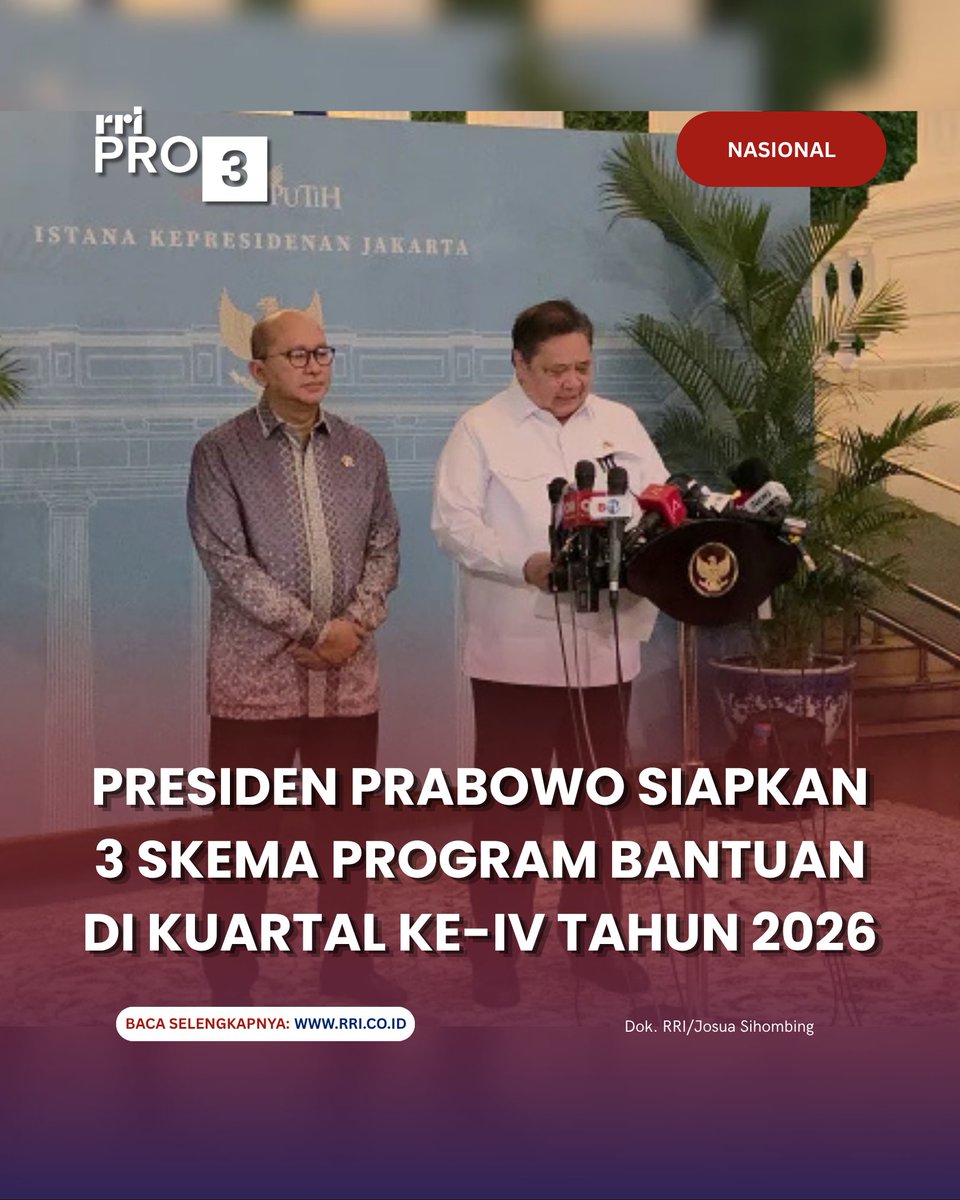 RRIPrograma3's tweet photo. Baca Selengkapnya: https://t.co/nWnegMkKK0
Pemerintah telah mempersiapkan tiga program bantuan untuk kuartal IV tahun 2026 dengan berbagai skema penyaluran.
#bantuanpemerintah #bantuanpangan #bantuansubsidiupah #programbantuan https://t.co/D6uzvrl8FA