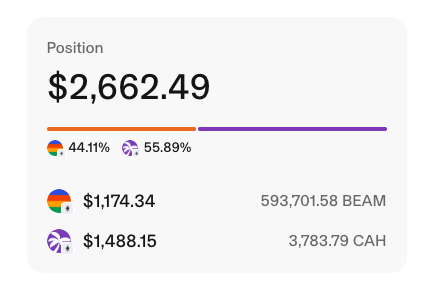 lasvenus88's tweet photo. Adding our @BeamFDN grant to $CAH liquidity. Anybody who supports us, we support them! https://t.co/ygnJoX7nAo