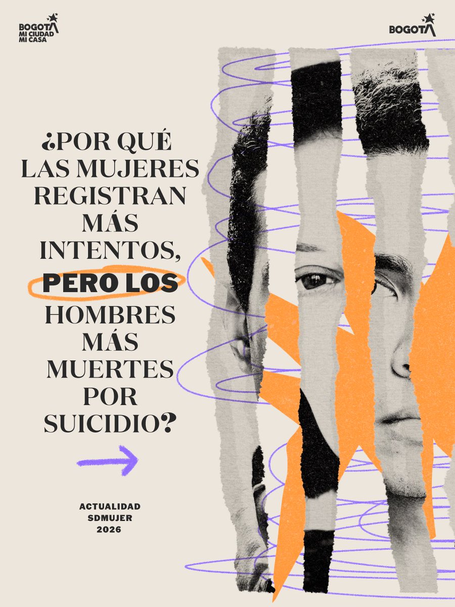secredistmujer's tweet photo. 💜 Hablar de salud mental también es hablar de las realidades que viven las mujeres.

En Bogotá, las mujeres registran más casos de ideación e intentos de suicidio. Detrás de estas cifras hay factores como las violencias, las desigualdades y las cargas de cuidado. https://t.co/q1VheYBMEr