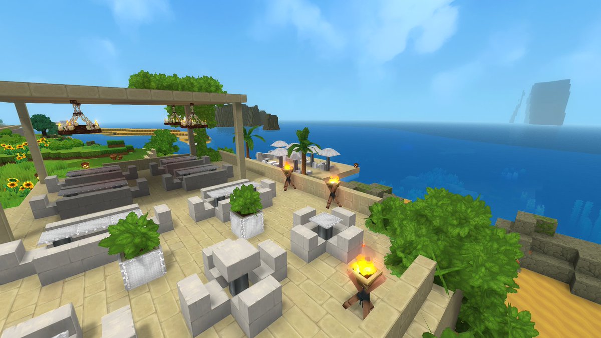 XGrifom's tweet photo. New coastal town project that I started on Hytale, decided to build a beach club first and now im working on the yacht club for the future marina.

#hytale #hytalebuild #coastalarchitecture https://t.co/ERnQxaPsnH