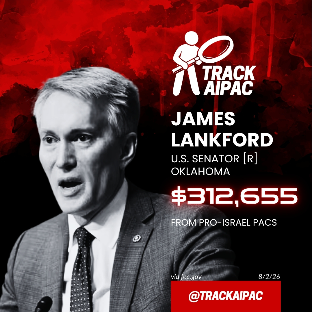 TrackAIPAC's tweet photo. @SenatorLankford James Lankford supports dropping bombs on babies. https://t.co/6X90iPeczp