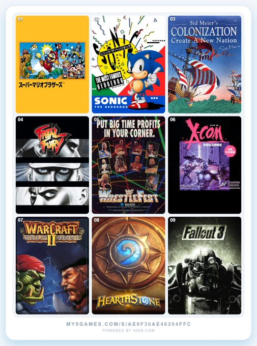 ScreensFire's tweet photo. Games the shaped me.
Fire Pro is very obviously missing, but I think WrestleFest made me absolutely fall in love with wrestling games as a kid, so Fire Pro is right behind. https://t.co/hNZequpGwk