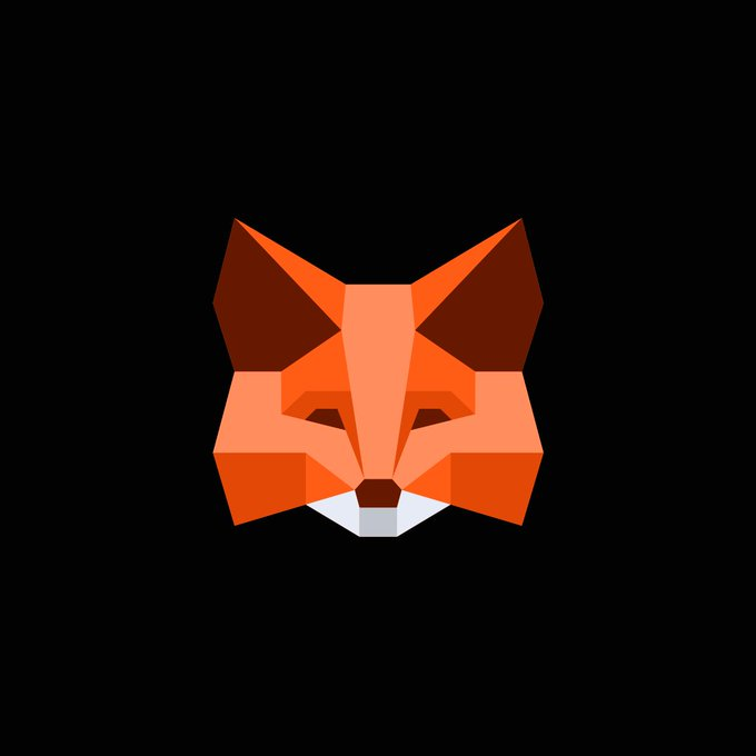 A geometric, low-poly illustration of a fox's face in shades of orange, brown, and white against a solid black background.