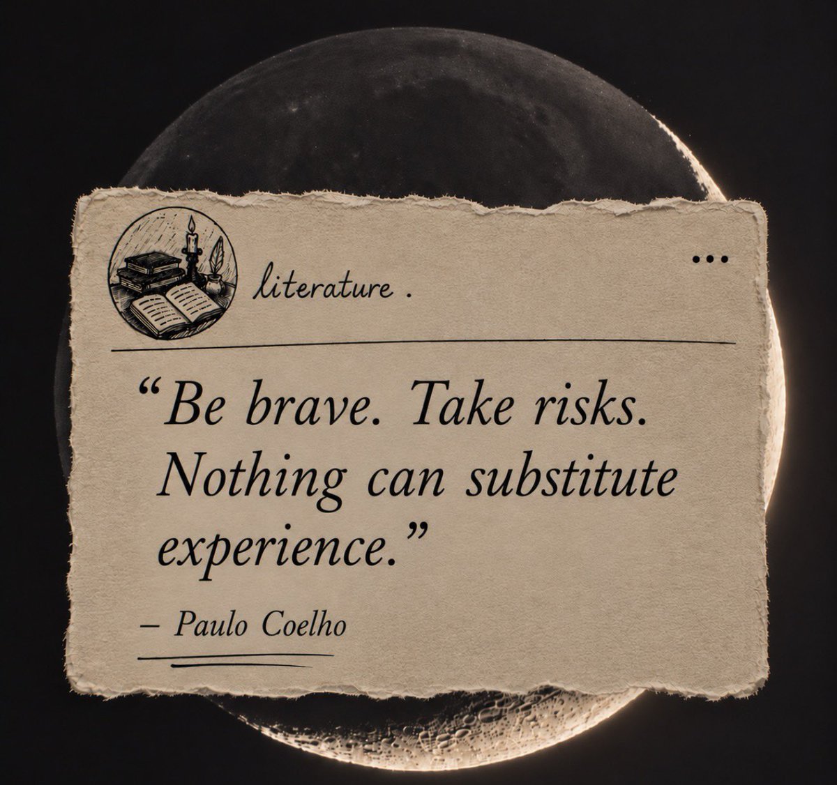 Literatureomar's tweet photo. Be brave https://t.co/vtxWdGujuH