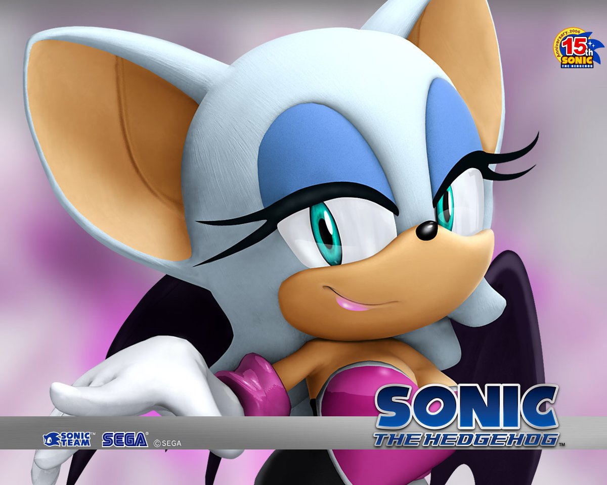Sonic_Hedgeblog's tweet photo. Wallpaper of Rouge, released for 'Sonic '06'. https://t.co/a601Dolqye