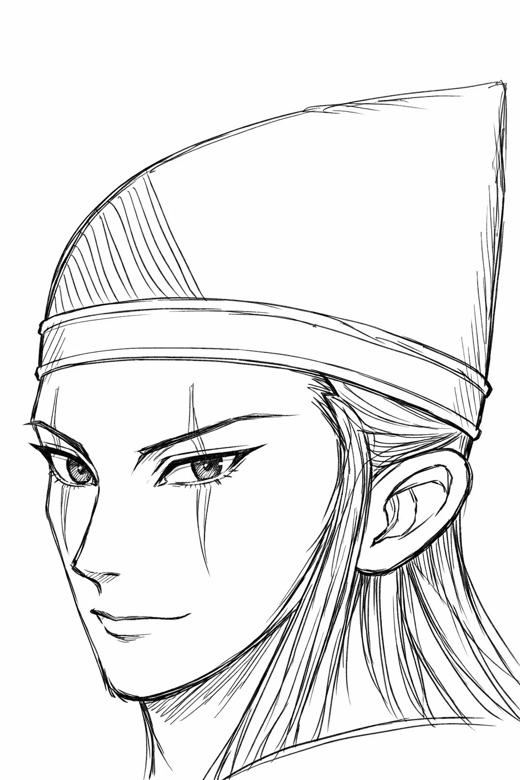 コフィン в X: „そういや前自分が描いたヨシツネをAIさんに「鉛筆画風