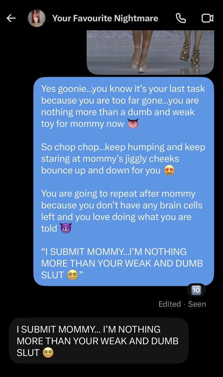 MommysGooner_'s tweet photo. 14-1

Mommy can’t stop and I don’t know who is going to be able to stop her with the way mommy is playing 💋

This time it was @battlemeloser1 turn and again he barely put his hands up…turning into mommy’s slut quicky and submitting like a good boy 😈

#wankbattle #wankchat https://t.co/gosud6xYhb