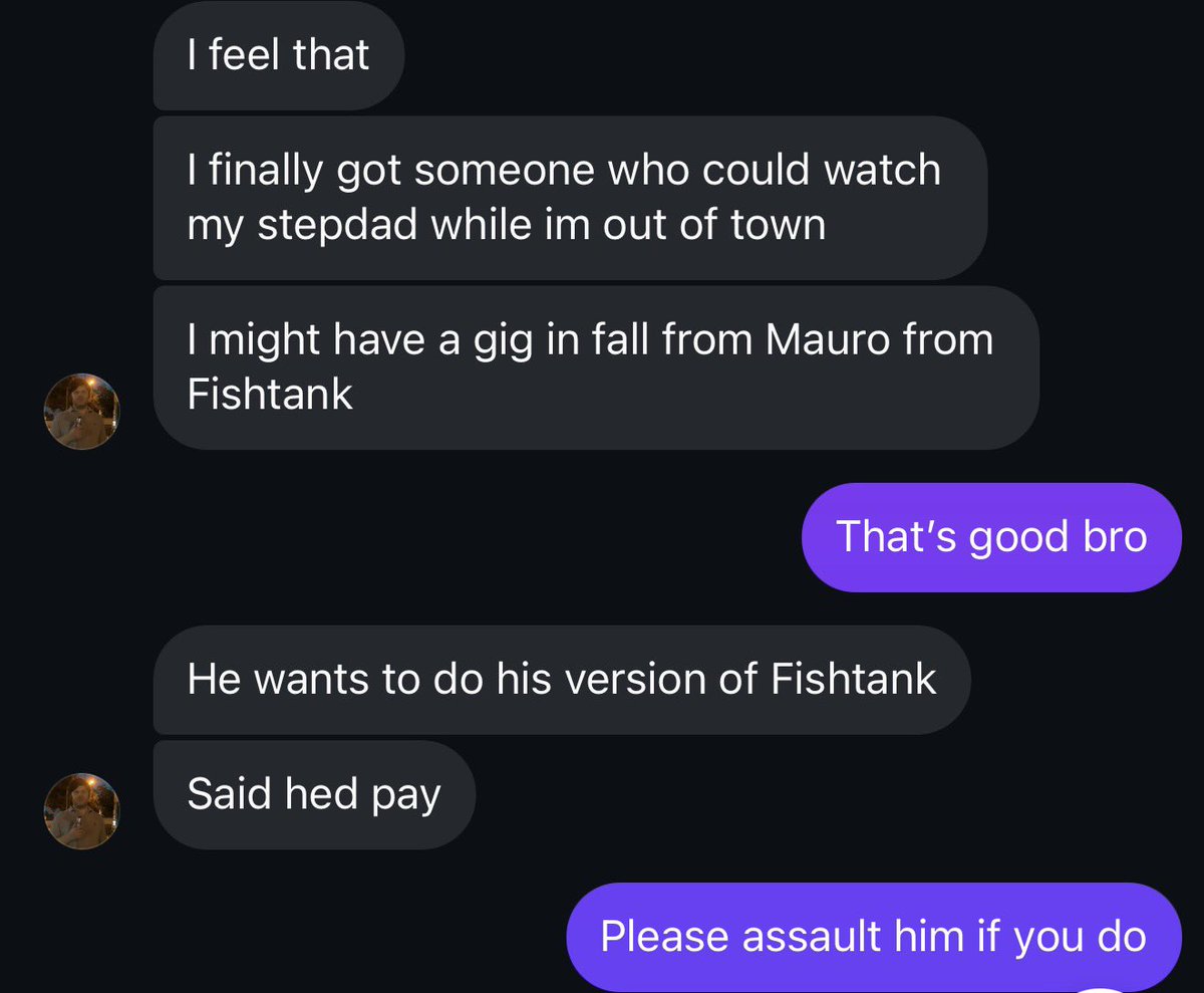 WANGHAF's tweet photo. @NattyMedicine @Jason6842369881 That thing you told me before I ghosted you, when you double msgd me a bunch after I called Fishtank a macro humiliation ritual? https://t.co/6juYsPCMFO