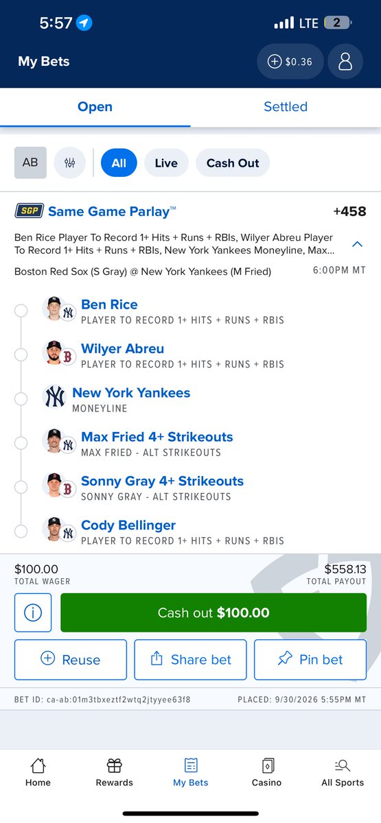 Hopium_Jay's tweet photo. We hitting ? 

#Yankees #RedSox #parlay #mlb https://t.co/nbvmv2mwot