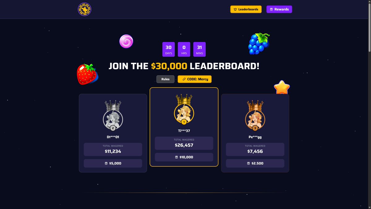MercyRewards's tweet photo. ⭐️$30,000 Monthly Leaderboard⭐️
🟣Code MERCY On Roobet🟣

➡️Top Wager Prizes
🏆1st - $10,000
🏆2nd - $5,000
🏆3rd - $2,500
🏆4th - $1600
🏆5th - $1300
💵Top 30 Get Prizes

💰Random RT + Tag Gets $50 

⏳Ends End Of Oct

https://t.co/fcg3L95kI7 https://t.co/SixbVyDles