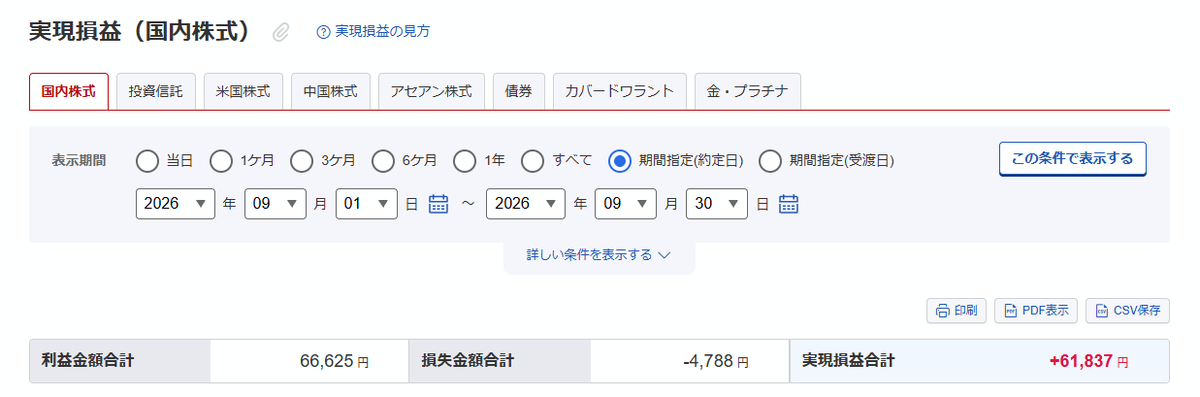 mimimi_kabu's tweet photo. 現物のみ、9月の実現損益+61,837円でした！ https://t.co/HsBRLsVn2G