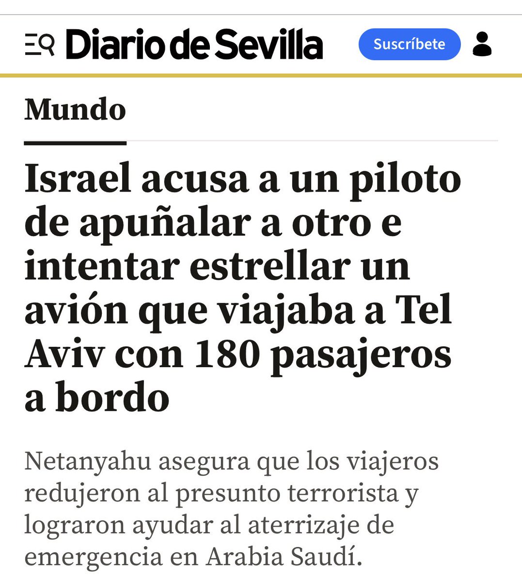 MashaGabriel's tweet photo. Personalmente, creo que el “Israel acusa a un piloto” del @diariosevilla es el ganador del titular más distorsionador (existe esa palabra?)
Gracias @Islands93161443 por el hint, se me había pasado esta joya. https://t.co/2nYjl6sDKy