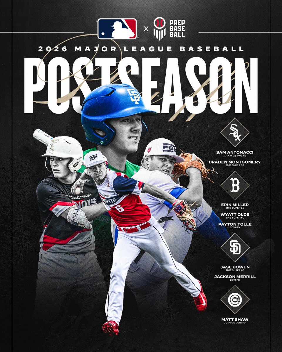 prepbaseball's tweet photo. Congratulations and best of luck to all of the #PBFG and Prep Baseball #Super60 alums in the #MLBPlayoffs 👏👏👏 https://t.co/AaqAK13PqI