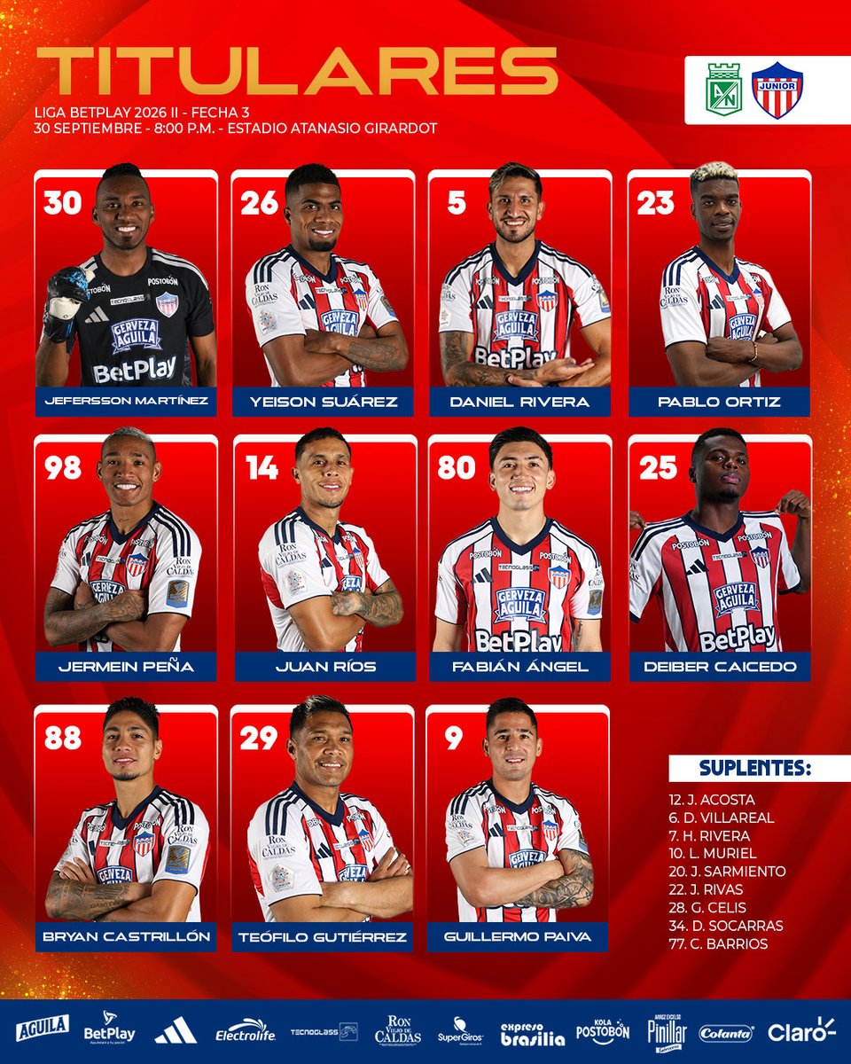 JuniorClubSA's tweet photo. ¡TITULARES! 🔥🦈 https://t.co/uPjbZWhGZR
