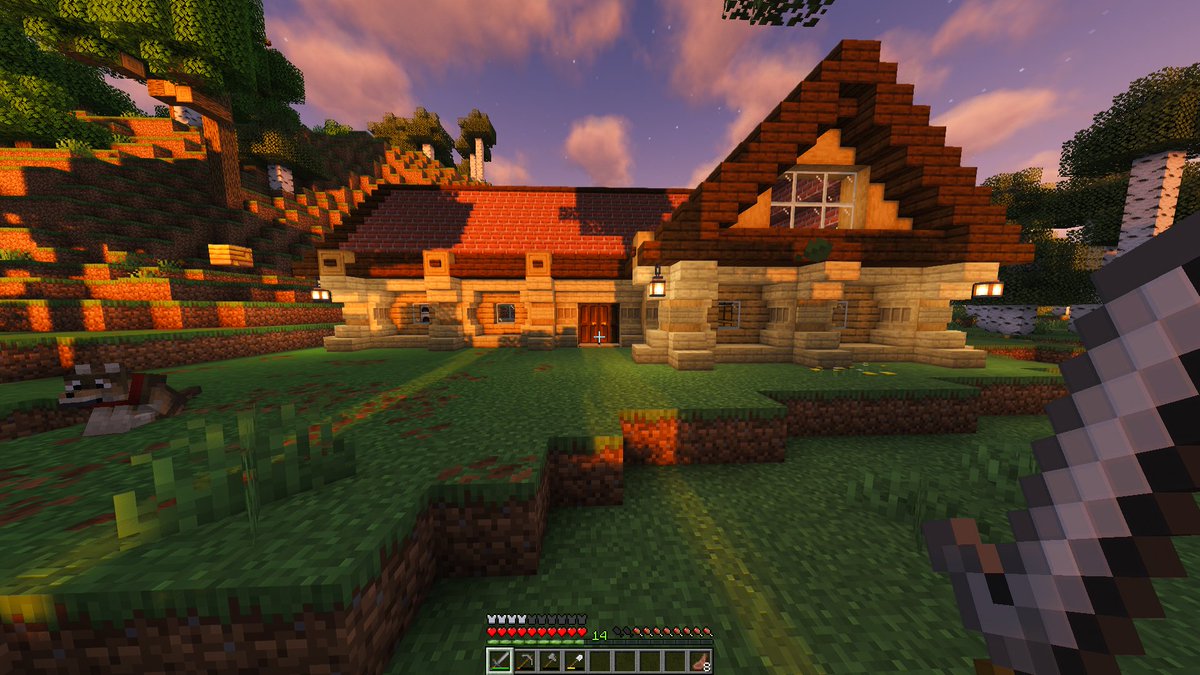 DailyGachaChat's tweet photo. the house is done! enough minecraft for the day https://t.co/NcbK1yj71s