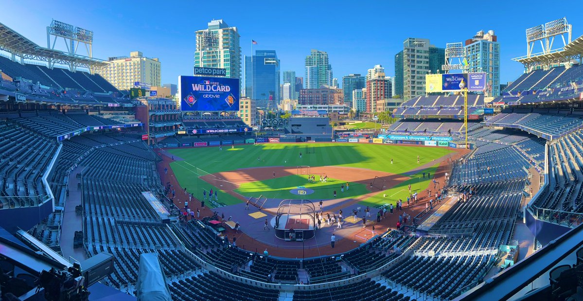 ZachZaidman's tweet photo. Cubs need a win to keep their season alive. Game two of their NL Wild Card series in San Diego. 

Sunny and 74 degrees. 

@thescorechicago broadcast time is 8:25 pm CT. 

Inviting you to spend the night listening to us. https://t.co/NzZ5hJkqCz