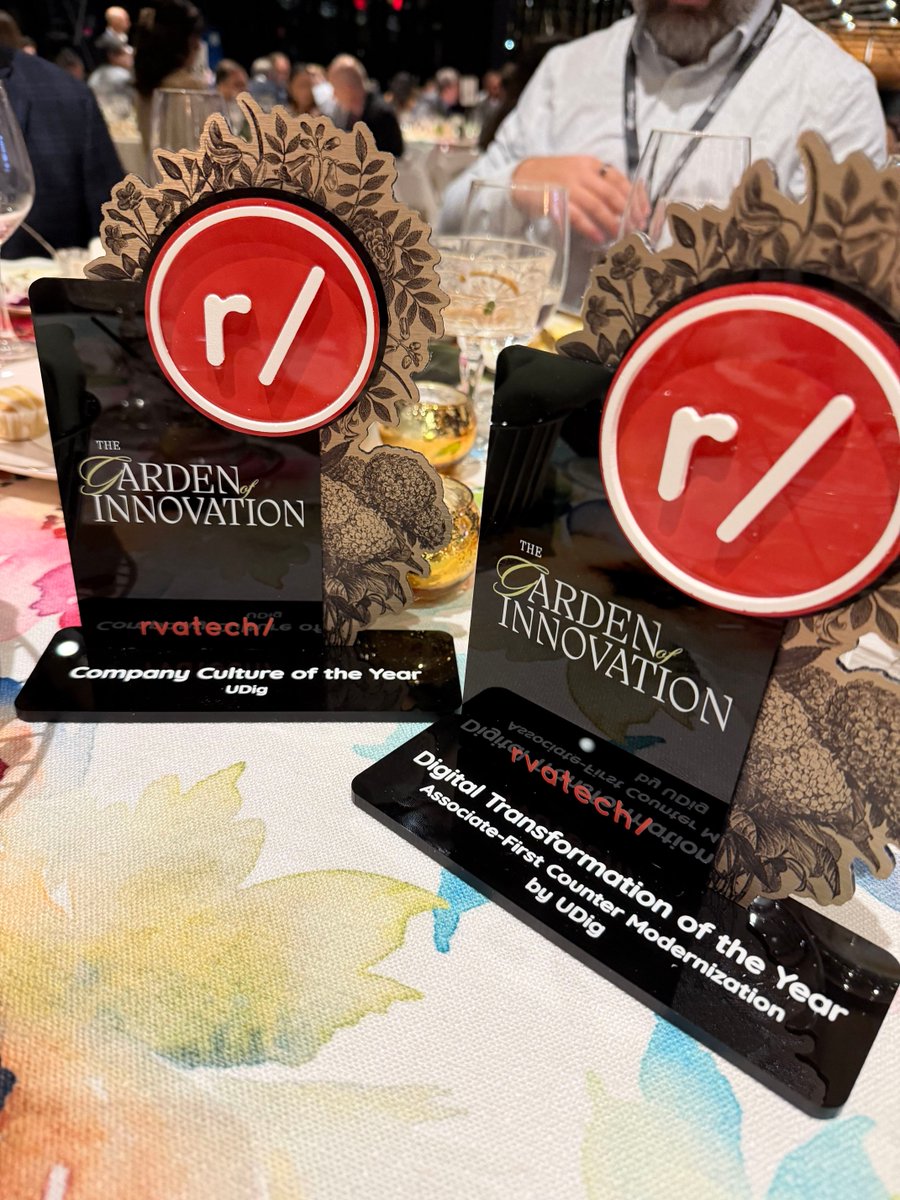 UDigTech's tweet photo. UDig took home Company Culture of the Year and Digital Transformation of the Year at the Richmond Technology Council - rvatech/Gala Garden of Innovation last night.

Thank you to our team, clients, and the Richmond technology community! 

#companyculture #digitialtransformation https://t.co/cVRWdEmNiU
