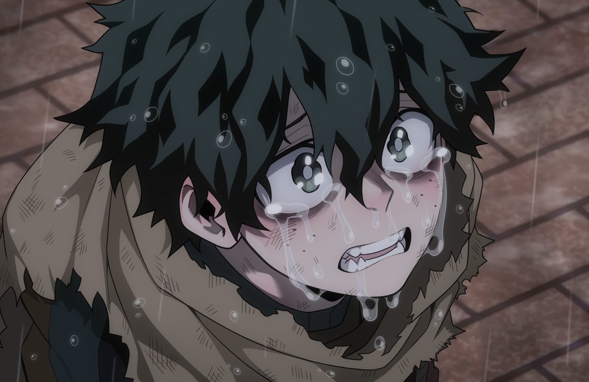 kyosein's tweet photo. Was craving tears, have this izucrybaby redraw 💚 https://t.co/rsEVprSX3j