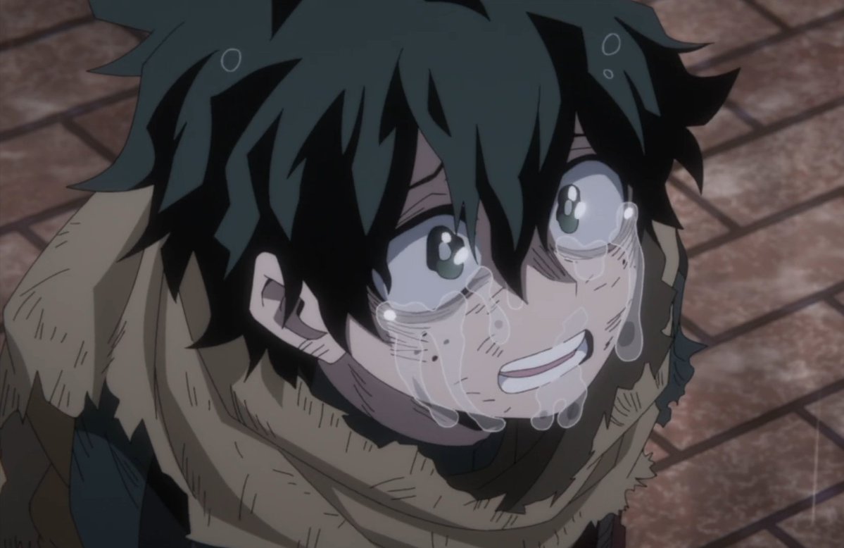 kyosein's tweet photo. Was craving tears, have this izucrybaby redraw 💚 https://t.co/rsEVprSX3j