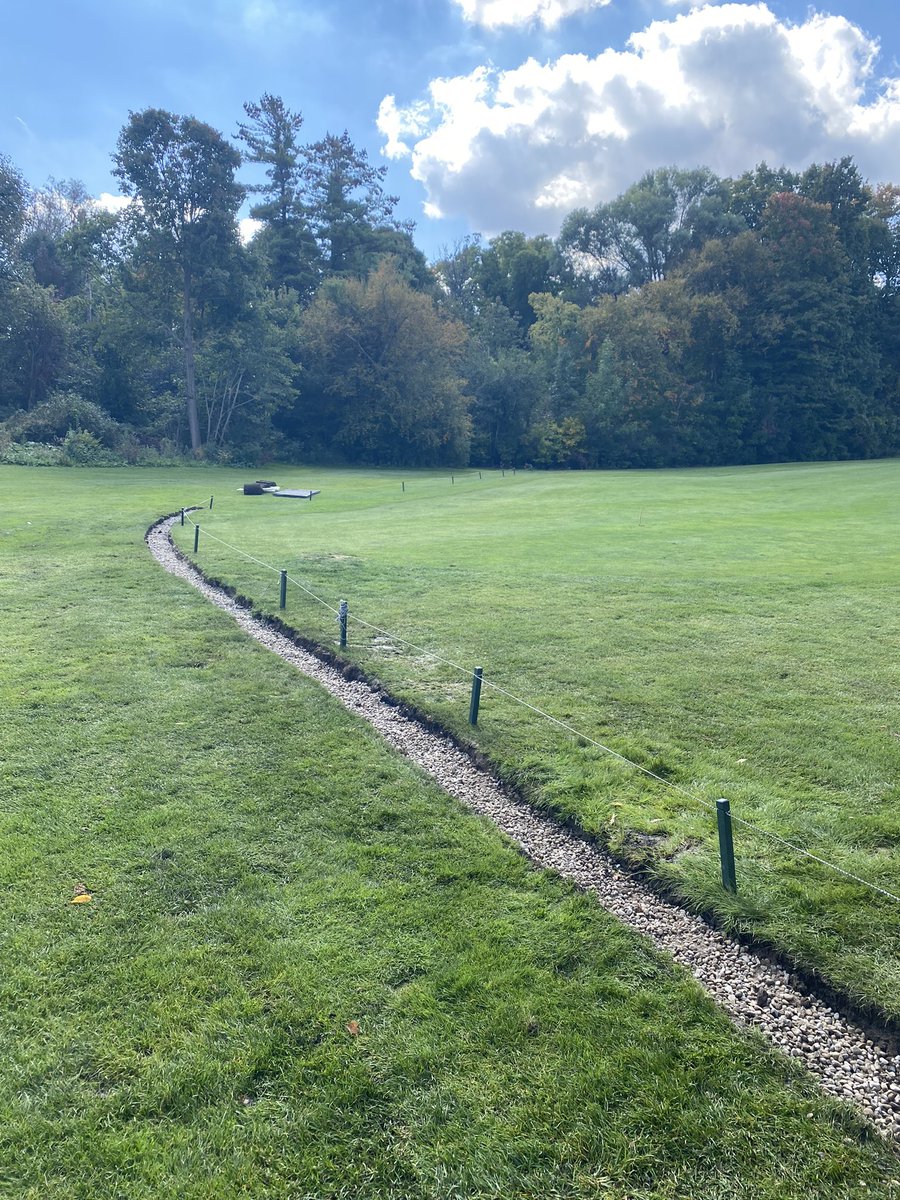 ryanarthur21's tweet photo. From start to finish this week- popped down the road to another @GolfNorthToday Tamarack Ridge to install this 100' run of French Drain! Should help dry up Hole 6 nicely! #alwaysimproving https://t.co/2QP6t10tRW