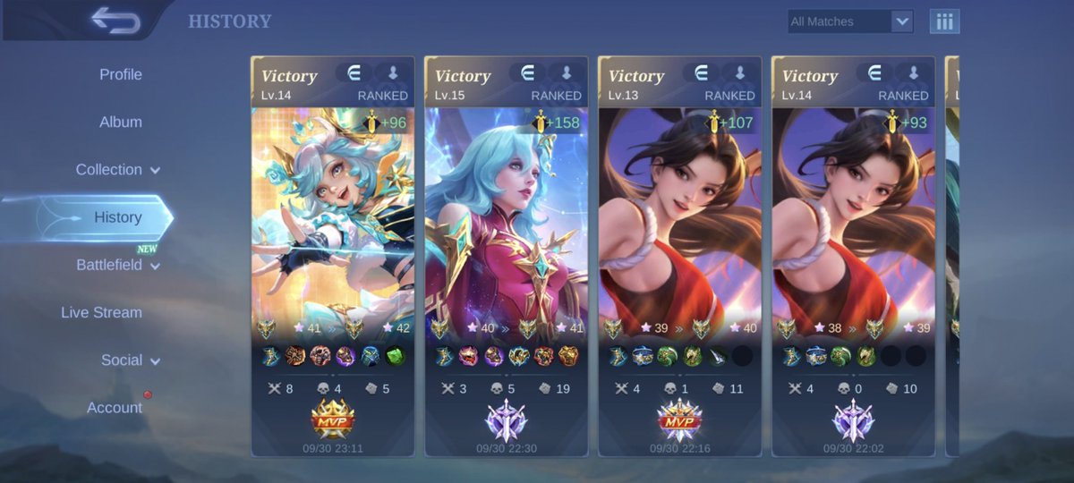 kwalliu's tweet photo. nikmatnya solo main exp (matching cepet) + wsws, keknya season terwangi gua ini 😋 https://t.co/yqjk4w4WJi