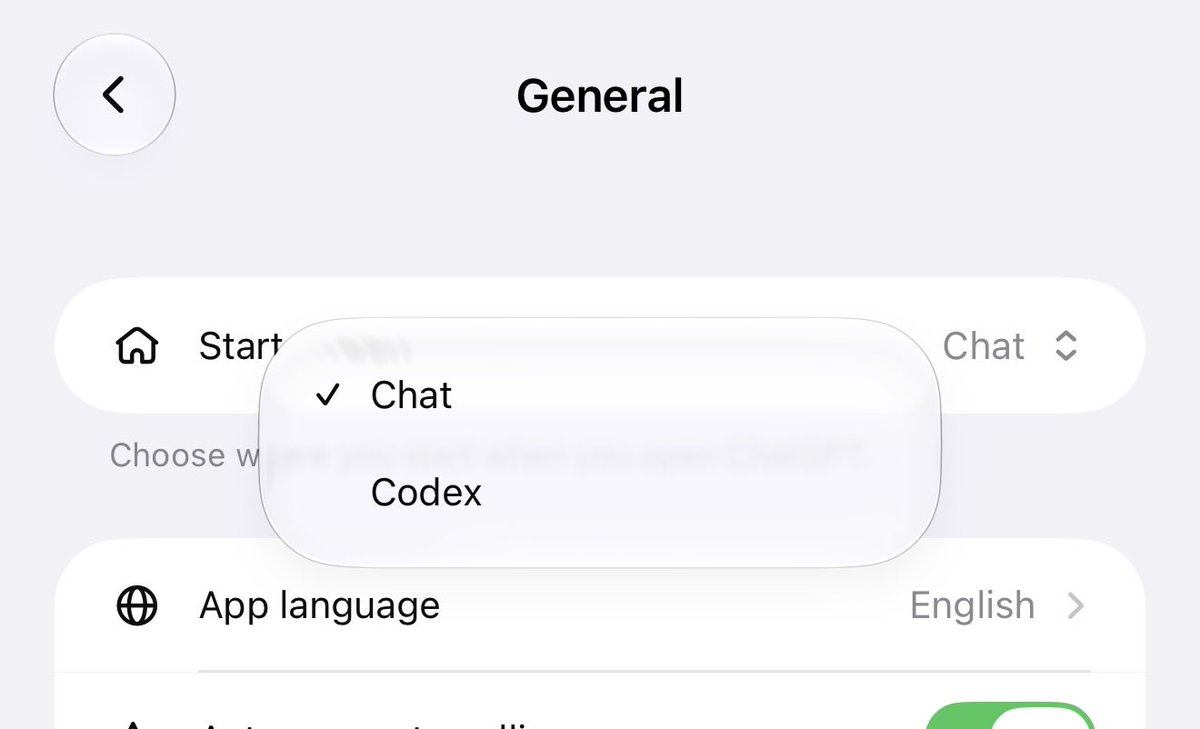 ParkerOrtolani's tweet photo. need to be able to open ChatGPT straight to Dot https://t.co/fDGZBp9ykI