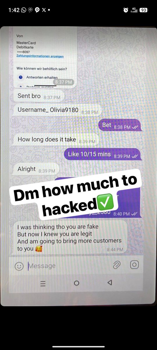 JedLUFC88's tweet photo. I HACK AND RECOVERY ANY KINDS OF SOCIAL MEDIAS PLATFORMS ACCOUNT, HMU WITH YOUR CORRECT USERNAME AND GET ACCESS TO YOUR WIFE OR GIRLFRIEND EYES ONLY WITHIN 5 TO 10 MINUTES TEXT ME ON TELEGRAM FOR FAST REPLY👇🏼
https://t.co/KHkP9621dq https://t.co/7pleaeV5uB