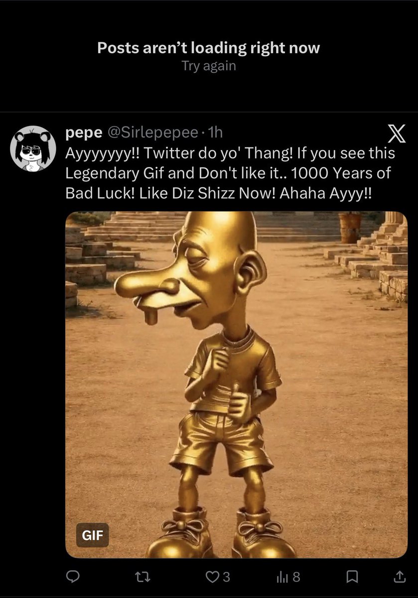 beetleplex43177's tweet photo. This is the only post thats loading rn im so fuckin pissed rn man https://t.co/GY8mPJUDMw