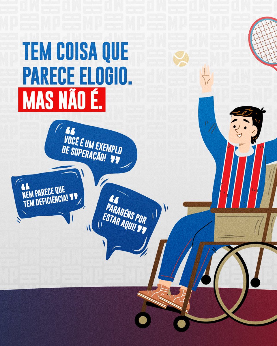 ecbahia's tweet photo. O capacitismo é a discriminação contra pessoas com deficiência. Muitas vezes se manifesta nas palavras e se disfarça de “brincadeira”, “costume” ou até mesmo de “elogio”.

O Esquadrão firmou Acordo de Cooperação com a Secretaria de Paradesporto, ampliando o compromisso com a inclusão e a acessibilidade por meio do esporte.

Na dúvida, pergunte. Não presuma.
Respeito não é favor. É direito.

Saiba mais ➡️ https://t.co/Qd1k7yPjaf #BBMP