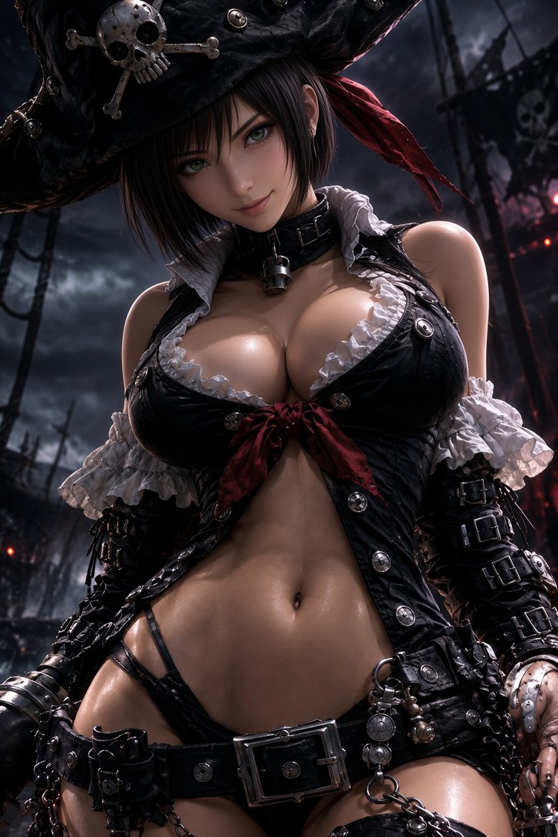 RedBeard420Sir's tweet photo. It's almost time for Halloween, but who makes the better pirate? #Aerith #Tifa #Yuffie #FFVII #FinalFantasy #Pirates #Halloween https://t.co/qiduwmouwz