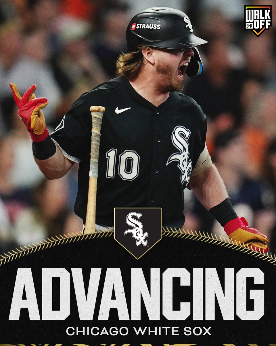 BRWalkoff's tweet photo. WHITE SOX COMPLETE THE WILD CARD SWEEP AND ADVANCE TO THE ALDS 🧹 https://t.co/3kljfRcuFp