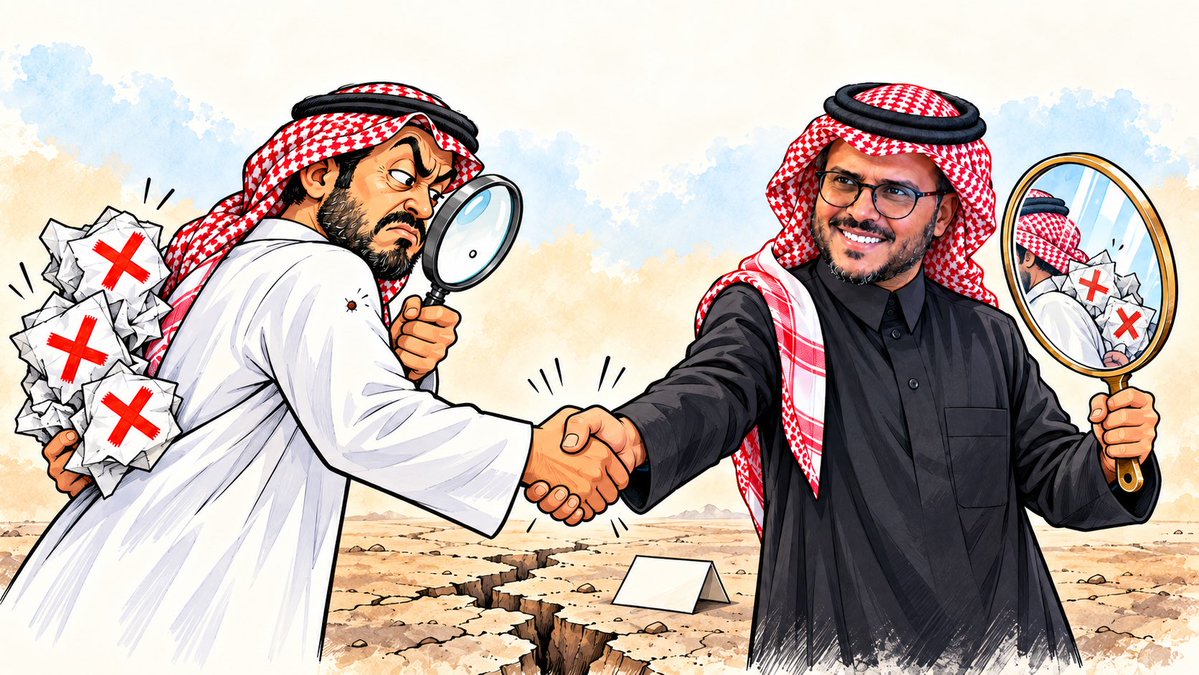 m7drem's tweet photo. نرى أخطاءهم… ولا نرى أخطاءنا

من سوء الظن إلى المكابرة: لماذا نفتش عن عيوب الآخرين، ونصمت حين يحين وقت الاعتذار؟

أحوال – محمد سعد القحطاني https://t.co/fLLJASOM3t
